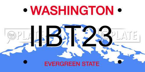 IIBT23 Washington License Plate