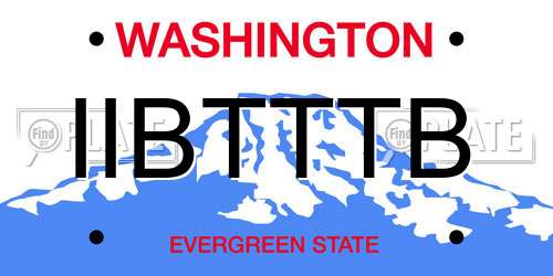 IIBTTTB Washington License Plate