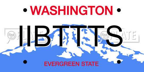IIBTTTS Washington License Plate