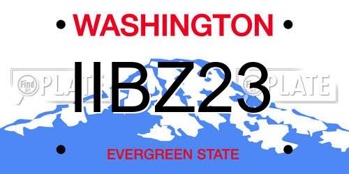 IIBZ23 Washington License Plate