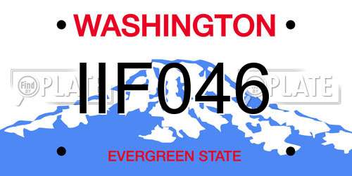 IIF046 Washington License Plate