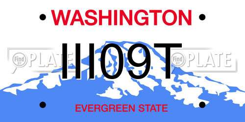 III09T Washington License Plate