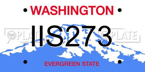 IIS273 Washington License Plate