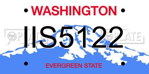 IIS5122 Washington License Plate