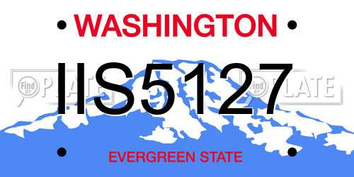 IIS5127 Washington License Plate