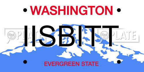 IISBITT Washington License Plate