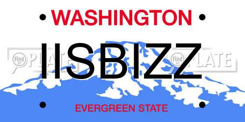 IISBIZZ Washington License Plate