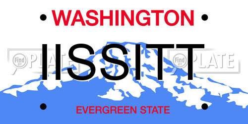 IISSITT Washington License Plate