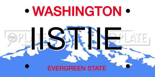IISTIIE Washington License Plate