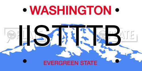 IISTTTB Washington License Plate
