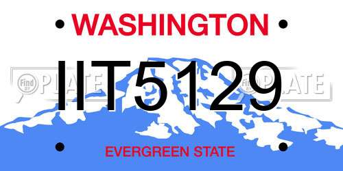 IIT5129 Washington License Plate