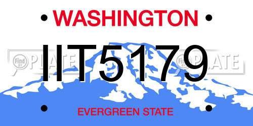 IIT5179 Washington License Plate