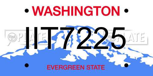 IIT7225 Washington License Plate