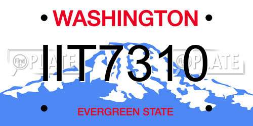IIT7310 Washington License Plate