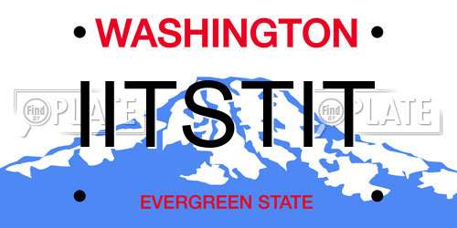 IITSTIT Washington License Plate