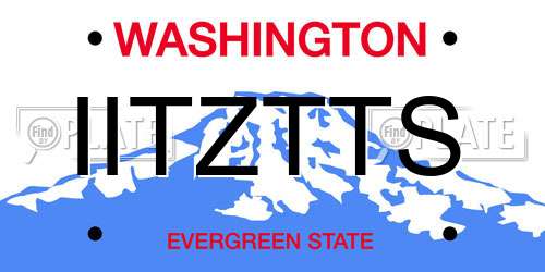 IITZTTS Washington License Plate