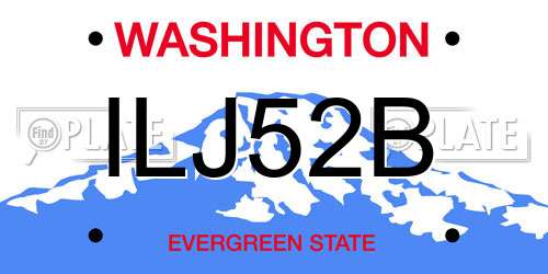 ILJ52B Washington License Plate