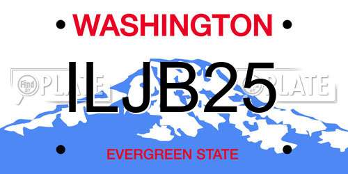 ILJB25 Washington License Plate