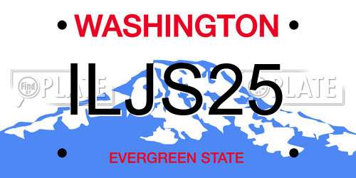 ILJS25 Washington License Plate