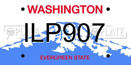 ILP907 Washington License Plate
