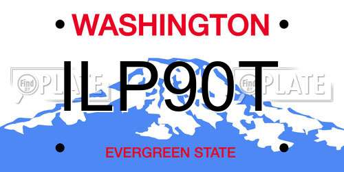 ILP90T Washington License Plate