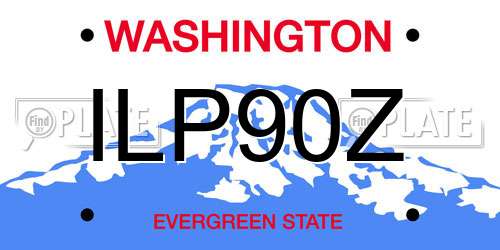 ILP90Z Washington License Plate