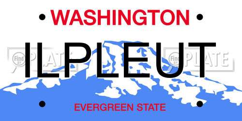 ILPLEUT Washington License Plate