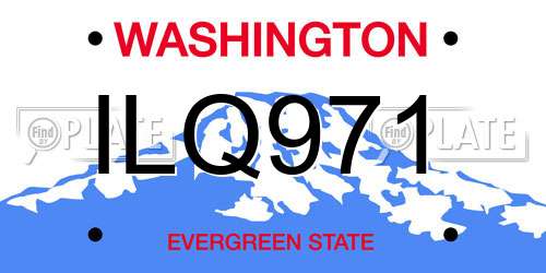 ILQ971 Washington License Plate