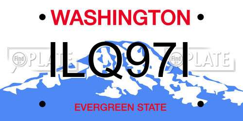 ILQ97I Washington License Plate