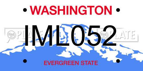 IML052 Washington License Plate