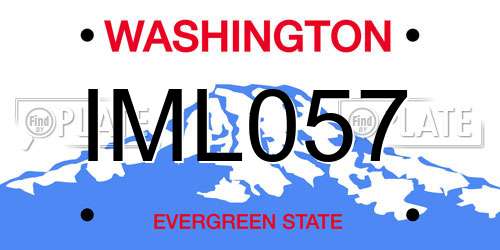 IML057 Washington License Plate