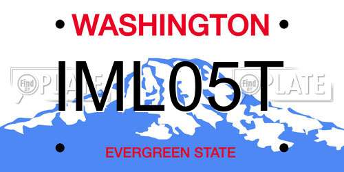 IML05T Washington License Plate
