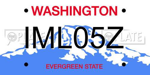 IML05Z Washington License Plate