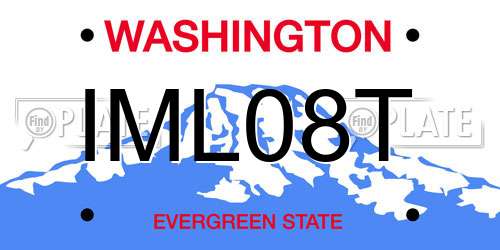 IML08T Washington License Plate