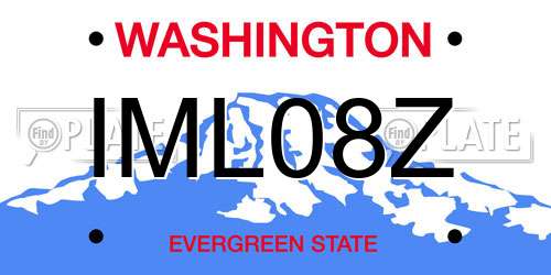 IML08Z Washington License Plate
