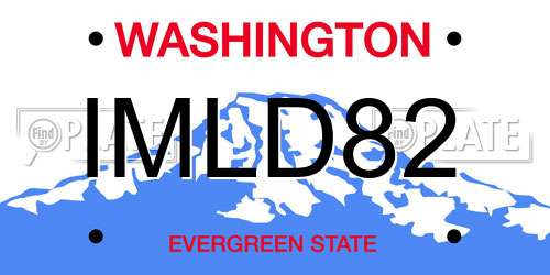 IMLD82 Washington License Plate