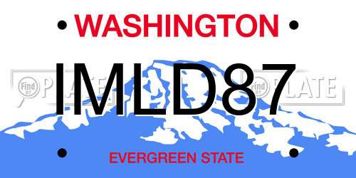 IMLD87 Washington License Plate