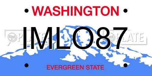 IMLO87 Washington License Plate