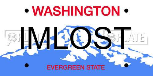 IMLOST Washington License Plate