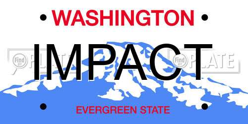 IMPACT Washington License Plate