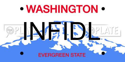 INFIDL Washington License Plate
