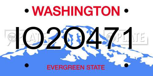 IO2O471 Washington License Plate