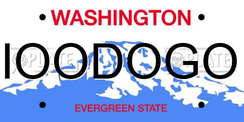 IOODOGO Washington License Plate