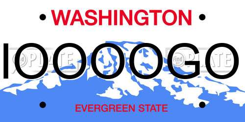 IOOOOGO Washington License Plate