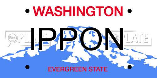 IPPON Washington License Plate