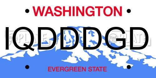 IQDDDGD Washington License Plate