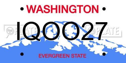 IQOO27 Washington License Plate
