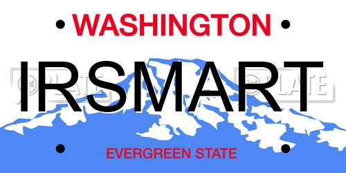 IRSMART Washington License Plate