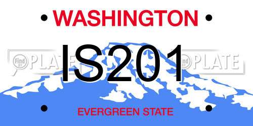 IS201 Washington License Plate