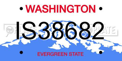 IS38682 Washington License Plate